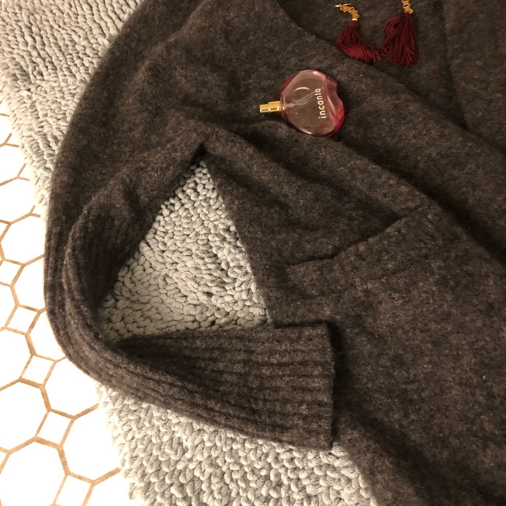 Acne Studios Grey Ribbed Kimono Mohair Cardigan